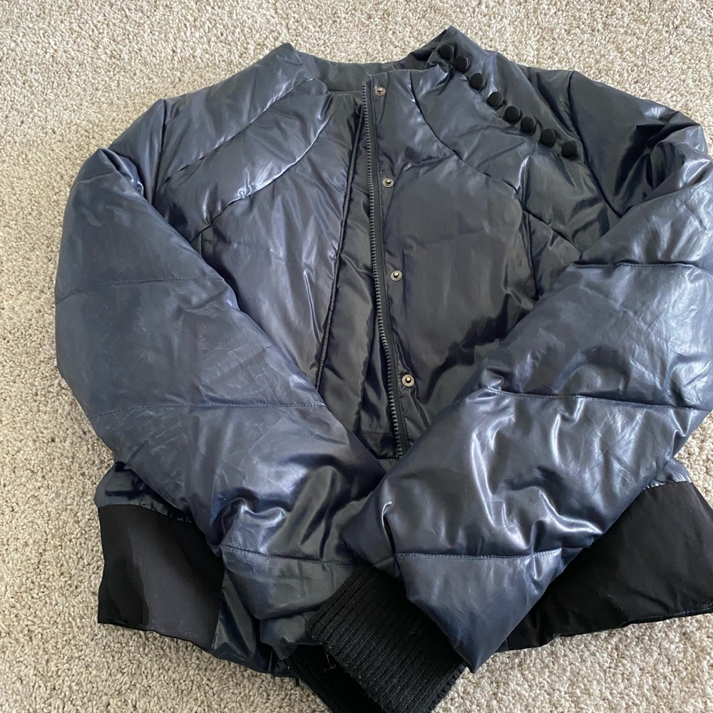 Pre loved blue medium BCBG puffy blue jacket